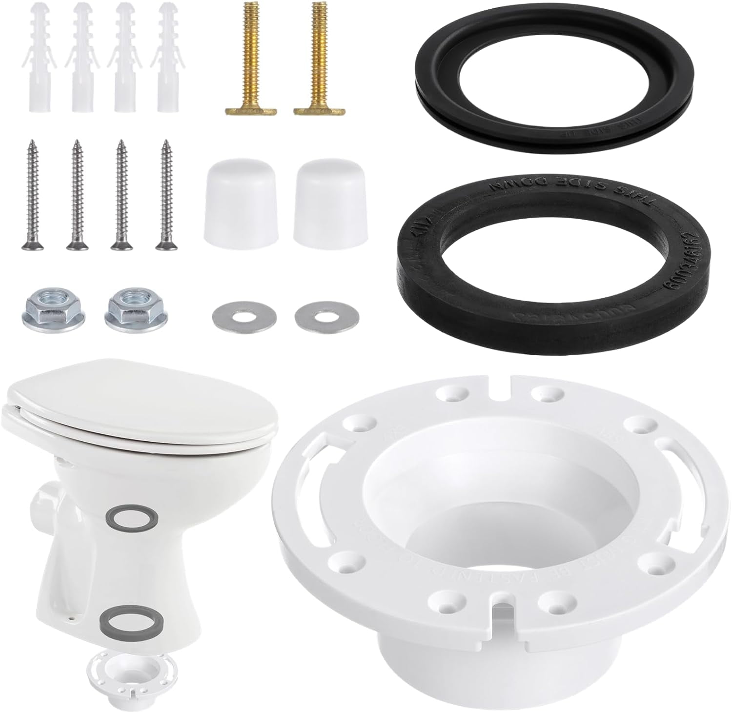 RV Toilet Seal and Socket RV Toilet Flange Kit,385345892 Flange and