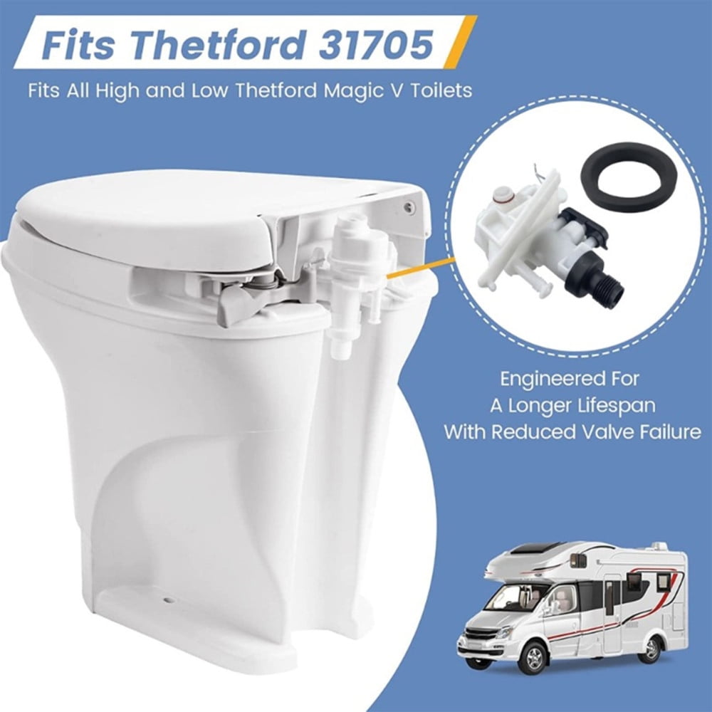 RV Toilet Water Valve Kit Easy Installation Toilet Water Valve for Thetford RV Toilet