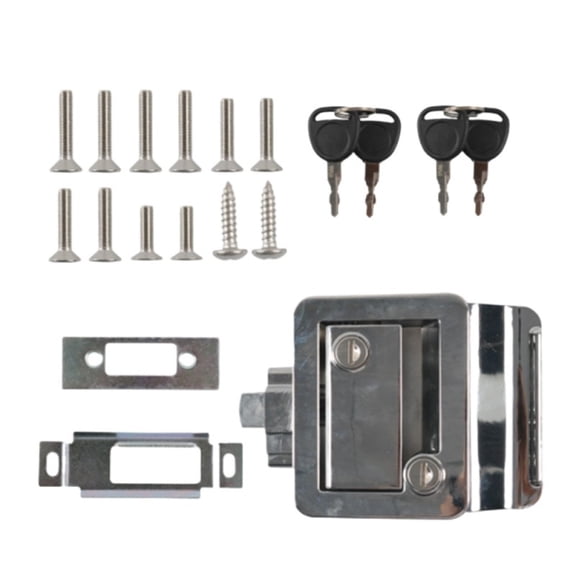 RV Trailer Camper Entry Door Lock Handle Alloy Security Replacement with Deadbolt Computer