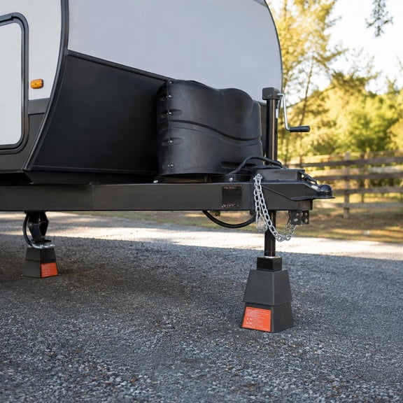 RV Trailer Jack Block, 6000 Lbs Capacity, Polypropylene Material, 4-Piece Set, For RV Leveling