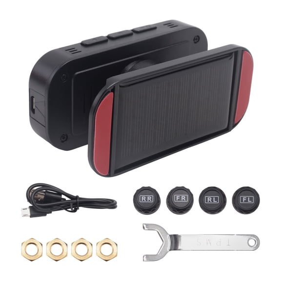 RV/Trailer Tire Pressure Monitoring System, RV TPMS with 4 External Sensors