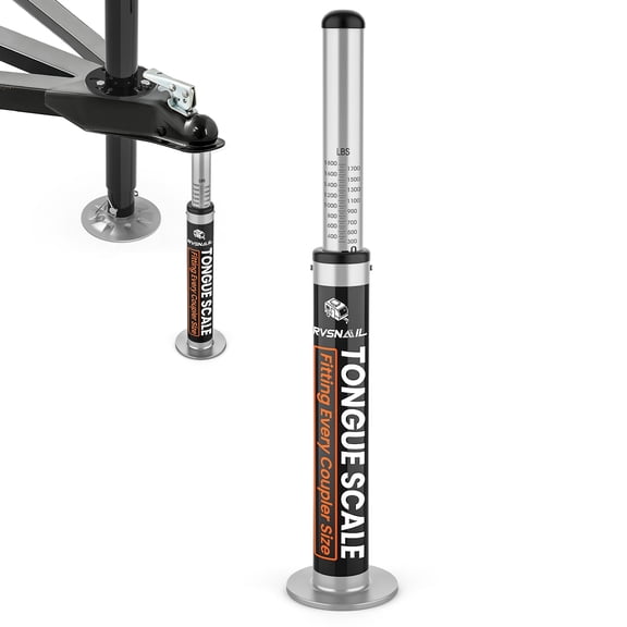 RV Trailer Tongue Weight Scale 1800 lbs Capacity, Hitch Load Gauge, Portable Towing Safety Tool Accessories Kit for Trucks, Travel Trailers, Campers, Cargo & Boat