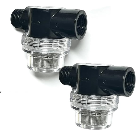 RV Trailer Water Pump Filter Fresh Water Pump Strainer, Twist-On Pipe Filter. Compatible with WFCO, Shurflo Water Pumps, RV Marine Water Pump Filter, Water Pump Strainer Filter