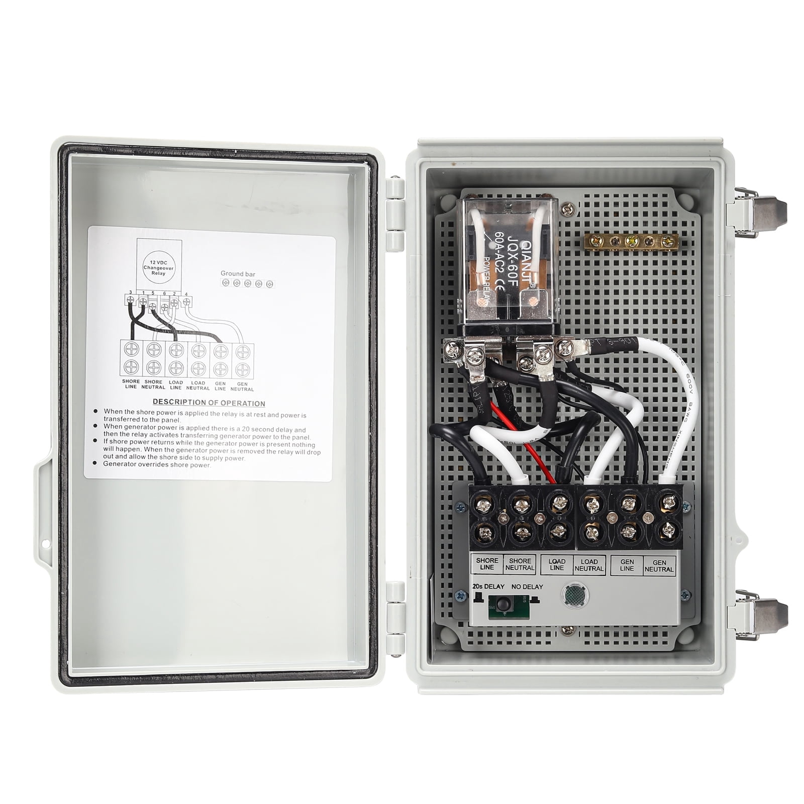 RV Transfer Switch, Briidea Automatic Transfer Switch 30 Amp Applied to RV, Speedboats, 120/240 VAC