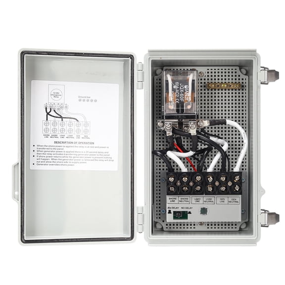 RV Transfer Switch, Briidea Automatic Transfer Switch 30 Amp Applied to RV, Speedboats, 120/240 VAC