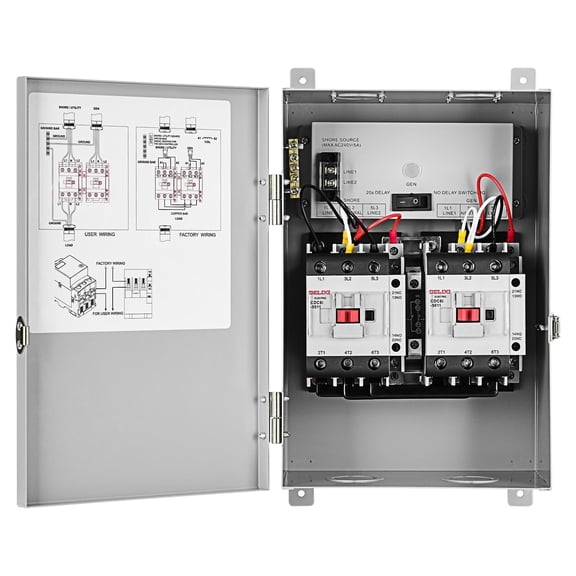 RV Transfer Switch, Briidea Automatic Transfer Switch 50 Amp Applied to RV, Speedboats, 120/240 VAC