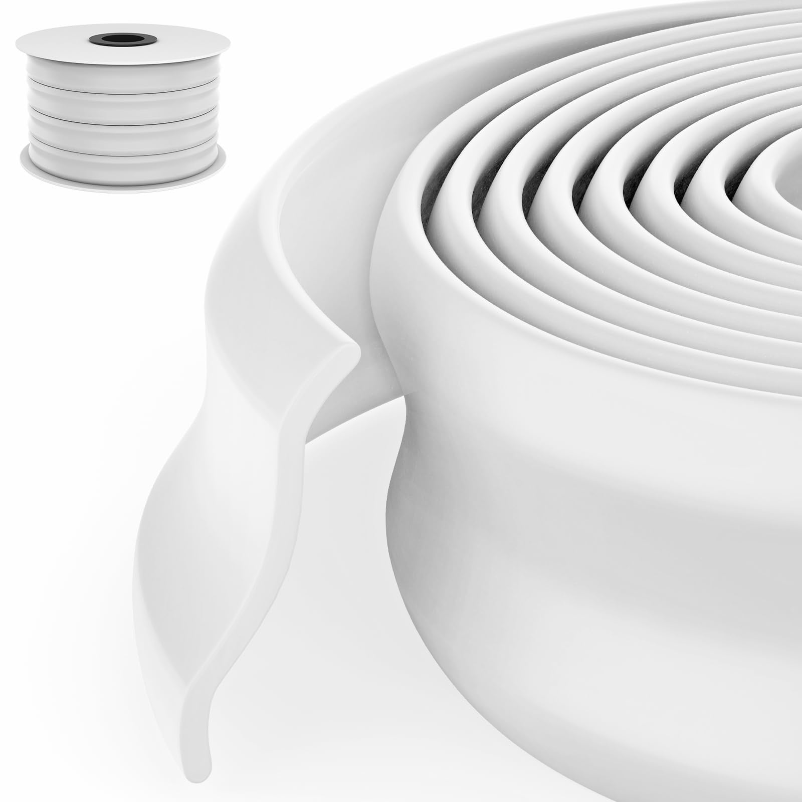 1 X 100 Ft White Vinyl Insert Molding Trim Screw Cover RV Camper - View #11