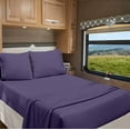 thumbnail image 1 of RV Twin 28” X 75” | 1000-TC Organic Cotton Sheet Set 10 inch Deep Pockets - Made for RV Motorhome Bunk Bed - Plum Color, 1 of 7