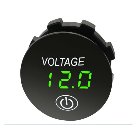 RV Voltmeter With Touch Switch DC LED Digital Display Voltmeter Detector 12-24V Camping Yacht Caravan ,Easy Installation