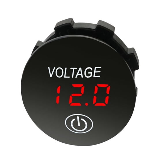 RV Voltmeter With Touch Switch DC LED Digital Display Voltmeter Detector 12-24V Camping Yacht Caravan ,Easy Installation