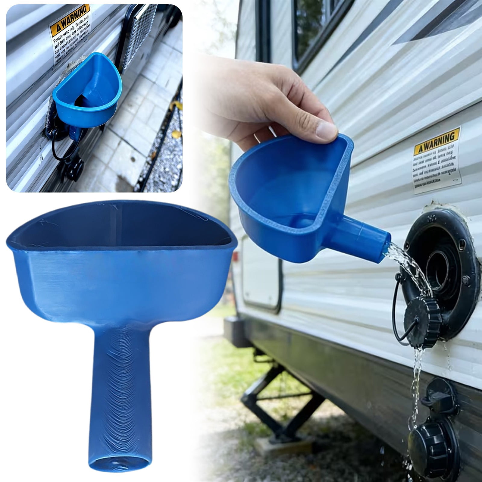 RV Water Funnel Printed Wide Mouth Fresh Water Tank Fill Funnel with ...