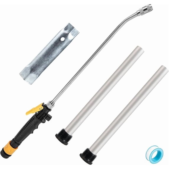 RV Water Heater Tank Rinser - Powerful Cleaning Hot Water Flush Wand, Travel Trailers Camper Water Tank Sediment Scale Cleaner Spray Flusher Accessory Essentials