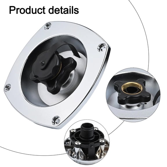 RV Water Inlet With Built-in Pressure Regulator And Check Valve,Lead-Free Brass Chrome-Plated Wall Mount for Camper,Trailer And Marine Use, 3/4 GHT Inlet 1/2 NPT Outlet