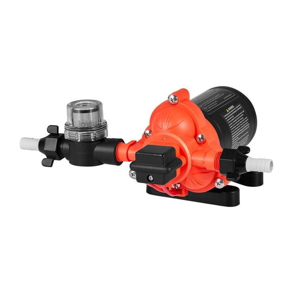 RV Water Pump 12V 4 GPM, Self-Priming Diaphragm Pump - 40 PSI, On Demand for RV, Marine, Car Washing, Garden Irrigation