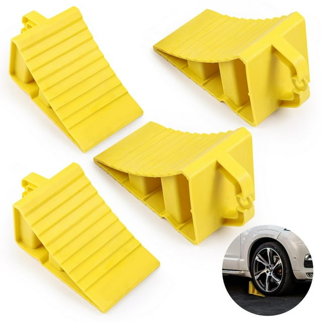 RV Wheel Chocks, 4 Packs Heavy Duty Car RV Tire Chocks Camper Chocks