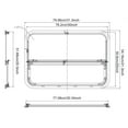 thumbnail image 1 of RV Window, 2 PCS RV Windows, RV Vertical Slide Window 30*20in, 1 of 13