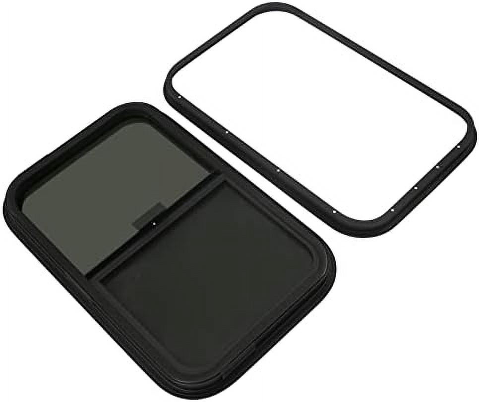 RV Window, Horizontal Slide Teardrop Trailer Window with Mounting Trim ...