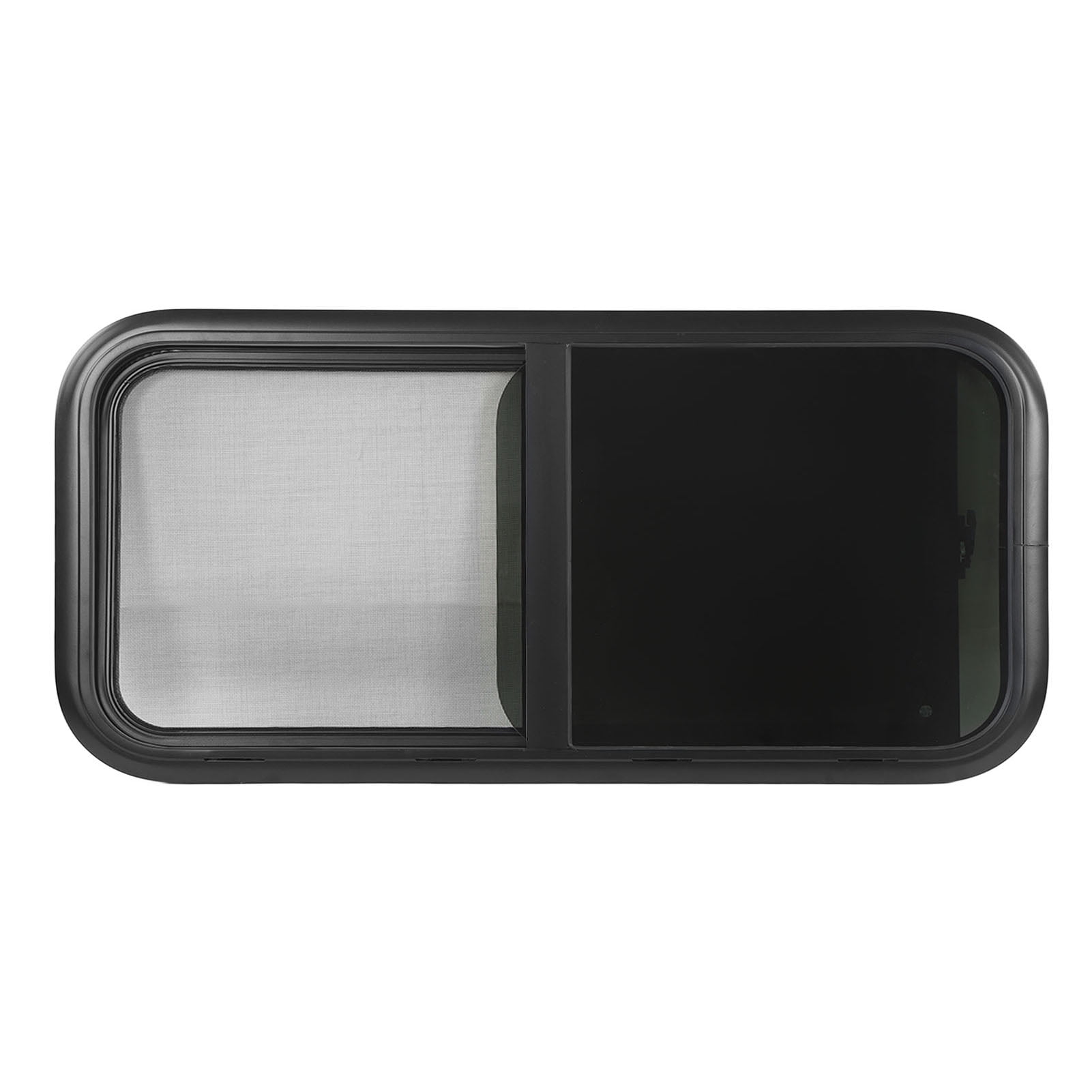 RV Window, Horizontal Slider With Screen & Interior Clamp , Teardrop