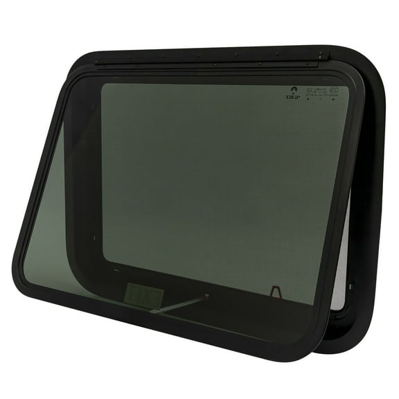 RV Window Replacement, Push Out Exit Window, Black Tempered Tinted Glass, for RVs, Trailers, Pickup Trucks, Conversion Vans,30" W x 22" H