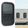 thumbnail image 1 of RV Windows, 12" W x 22" H Tempered Glass with Screen, Vertical Slide Trailer Window with Trim Rings Replacement for Camper/RV Windows and Windshield Curtains New, 1 of 16