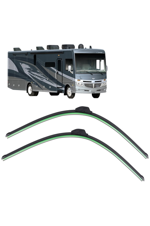 RV Windshield Wipers 32"+32" 9mm 12mm J Hook for RV,Bus,School Bus Tiffin, Thor, Newmar
