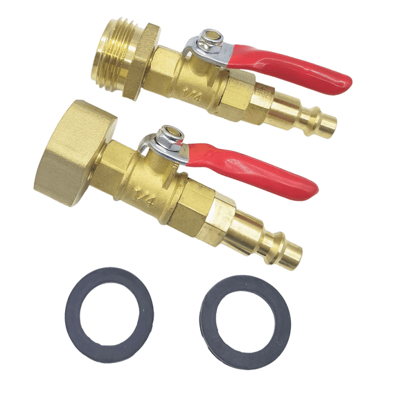 RV Winterize Blowout Adapter, for 1/4In Connect Plug 3/4In GHT Hose