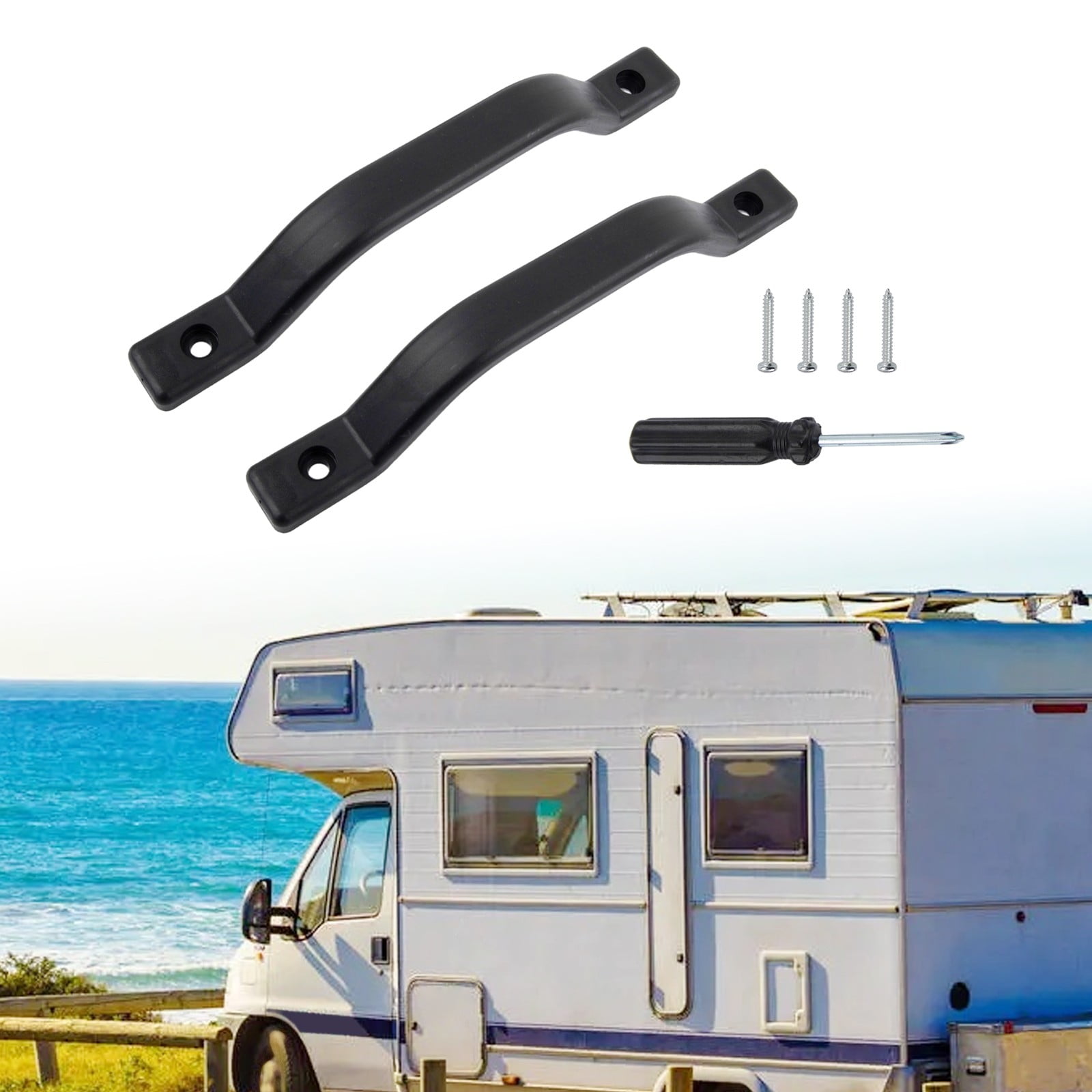 RV accessories door handle armrest black door handle with screws for RV ...