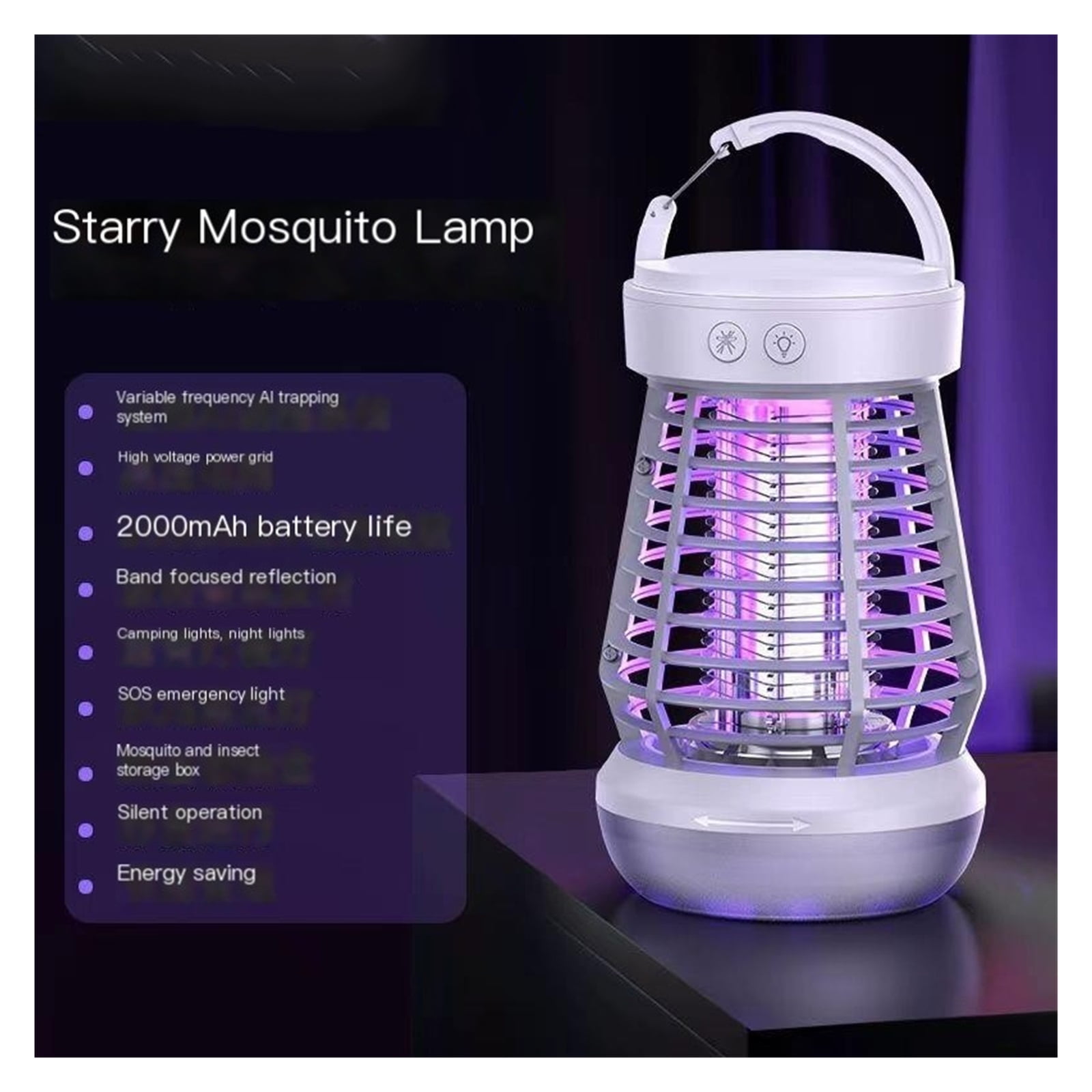 RV external accessories Bug Zapper Outdoor & Indoor Cordless Mosquito Zappers with Rechargeable 2000mAh Battery & Camping Light Electric Fly Trap for RV  Patio, Kitchen,  Portable Gnat Killer