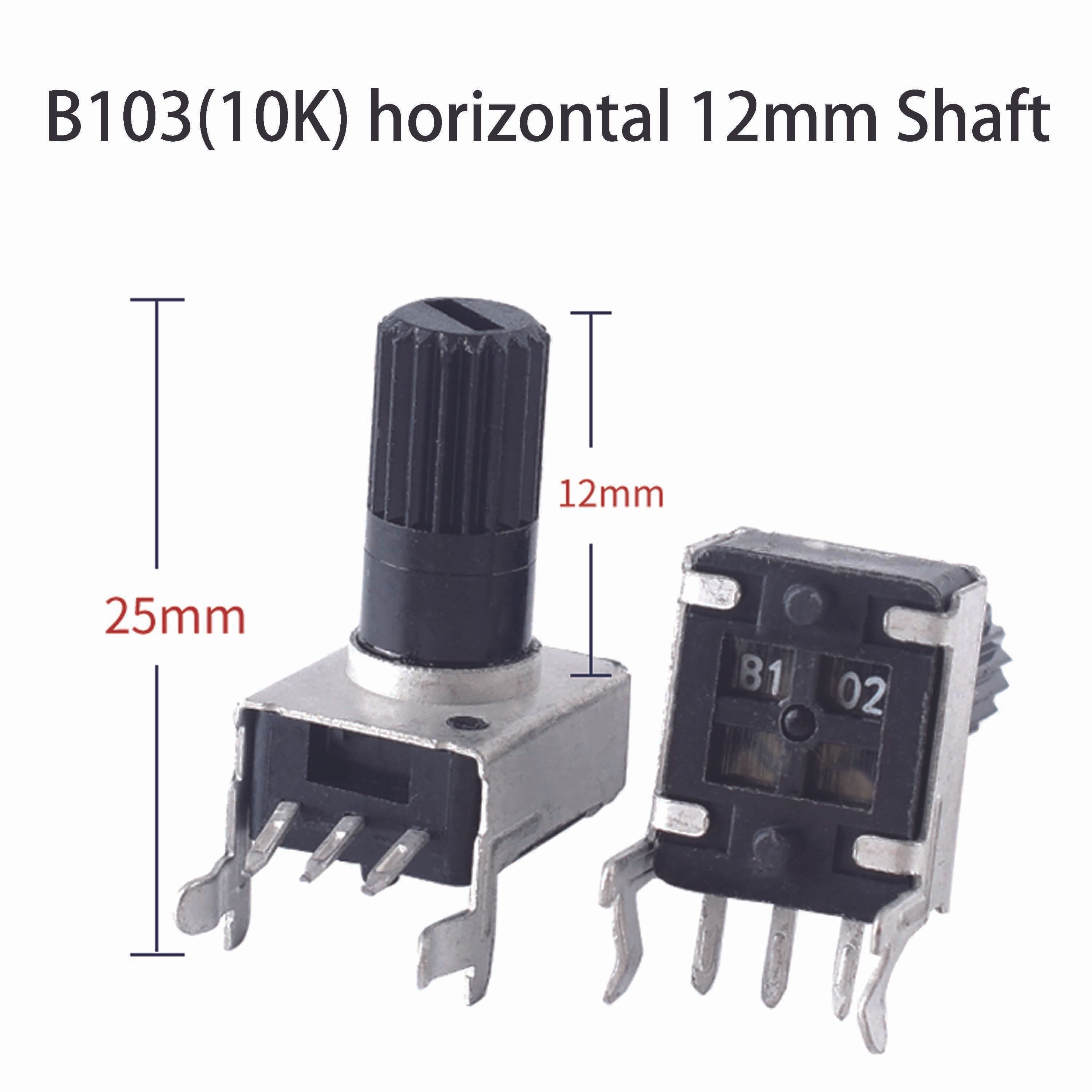 RV09 Potentiometer 5pcs Variable Resistors Single Turn Adjustable