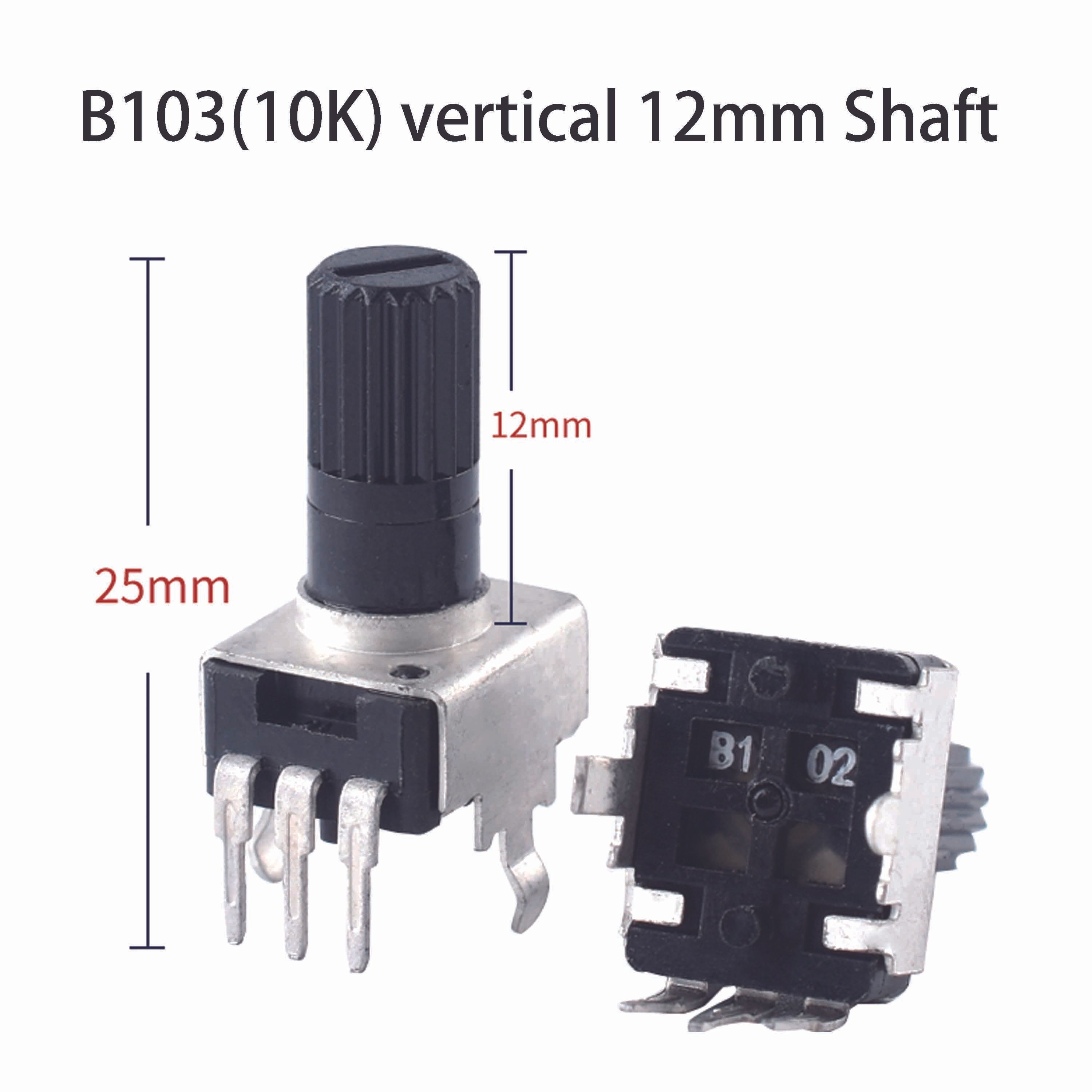 RV09 Potentiometer 5pcs Variable Resistors Single Turn Adjustable ...