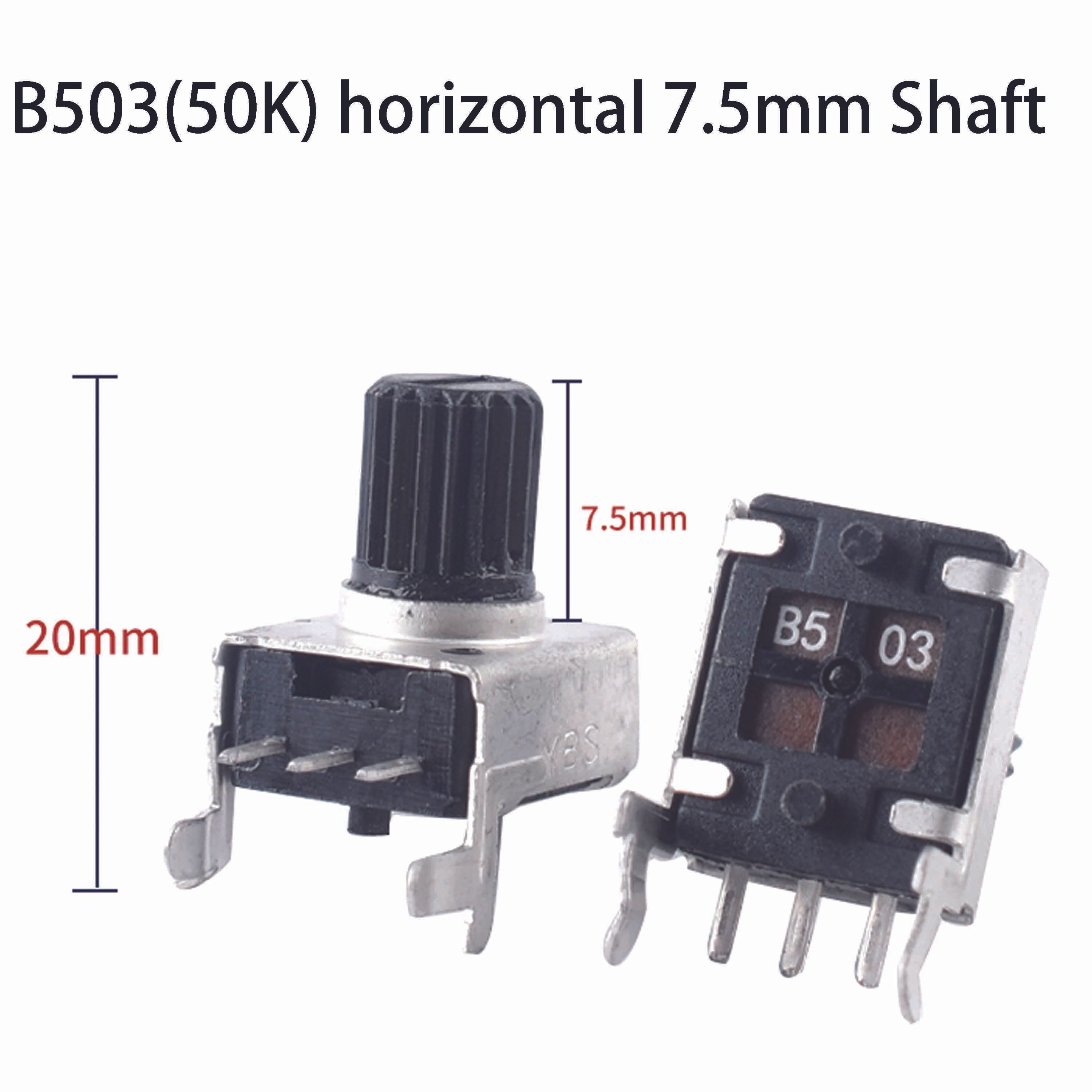 RV09 Potentiometer 5pcs Variable Resistors Single Turn Adjustable ...