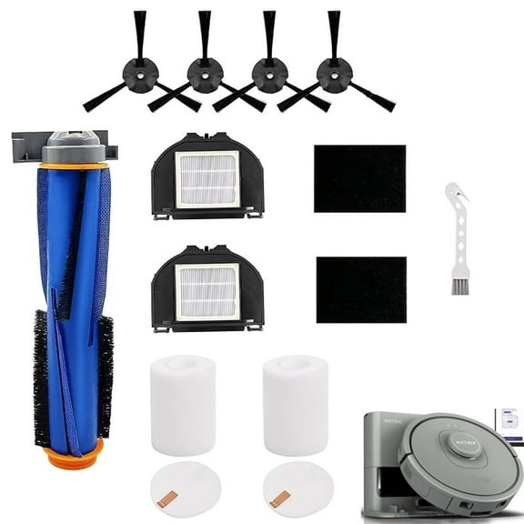 RV2300S Replacement Parts for Shark AV2310AE RV2310AE RV2320S UR2350AE RV2300S Matrix Robot Vacuum Cleaner 1 Main Brush Roller 2 Sets Foam Filters 2 Filters 4 Side Brushes