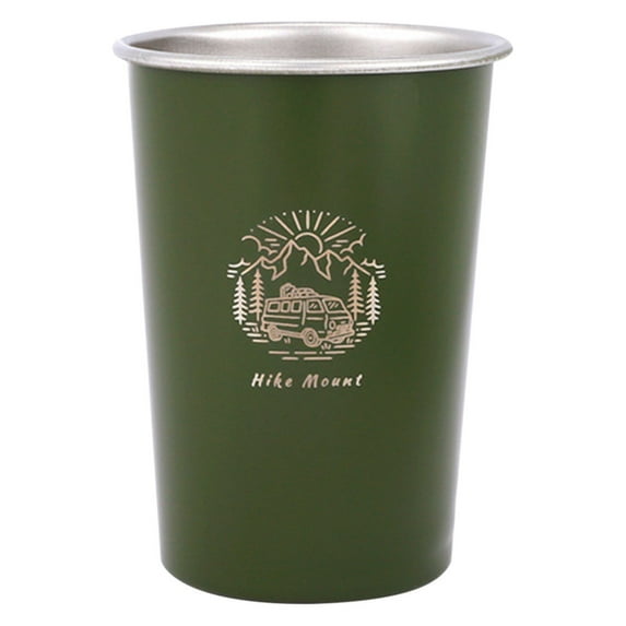 RVASTEIZO Camping Gear, Outdoor Camping Stainless Steel Portable Cup Beer Tea 350ML Coffee Cup Environmental Health Beverage Cup