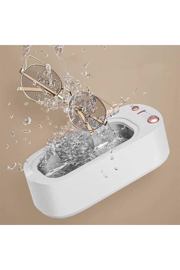 Glasses Cleaner Machine, Jewelry Cleaner, Three-Speed Timing Strength Adjustment Ultrasound Cleaning Machine Household Multi-Functional Jewelry Braces Toothbrush Cleaner