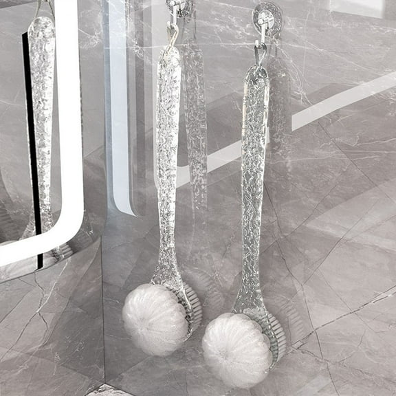 RVASTEIZO Shower Brush, Bath Back Cleaner Long Handled Bath Brush with Soft and Firm Bristles Body Exfoliator for Bath Or Dry Brushing Suitable for Bathroom