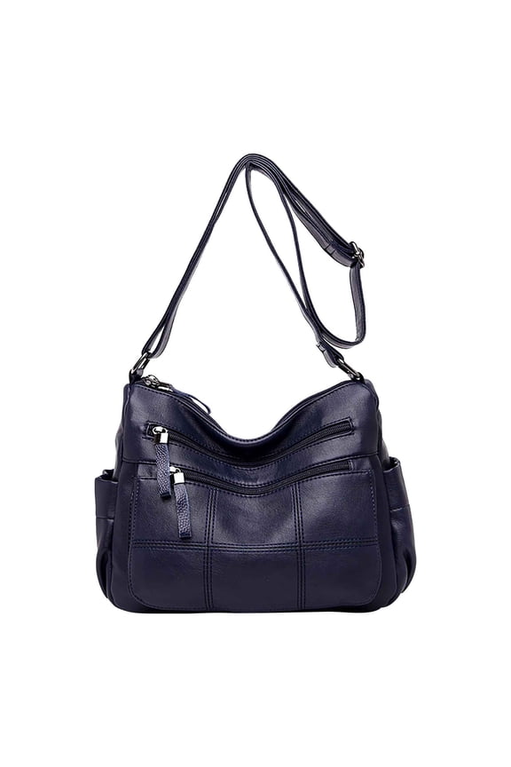 Sling Bag, New One Shoulder Crossbody Bag Leather Large Capacity Multi Compartment Women Bag