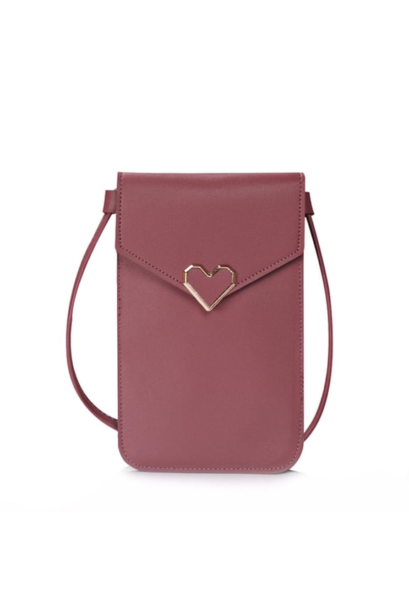 Sling Bag, Women Touchscreen Phone Bags, Mini Leather Mobile Phone Crossbody Bags Shoulder Handbag Wallet With Credit Card Slots