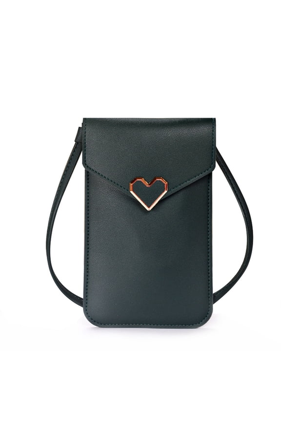 Sling Bag, Women Touchscreen Phone Bags, Mini Leather Mobile Phone Crossbody Bags Shoulder Handbag Wallet With Credit Card Slots