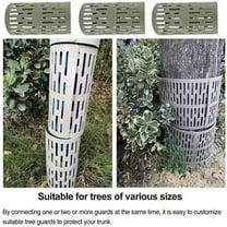 RVASTEIZO Tree Trunk Weather Proof Protective Cover, Plant Plastic Protective Cover, Can Be Spliced And Combined With Horticultural Bark Protection, Light Coffee Color