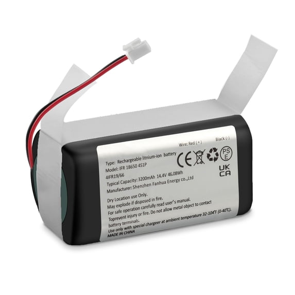 RVBAT850 Battery Replacement for Shark Ion Robot Vacuum 14.4v 3200mAh (2-Prongs Plug)