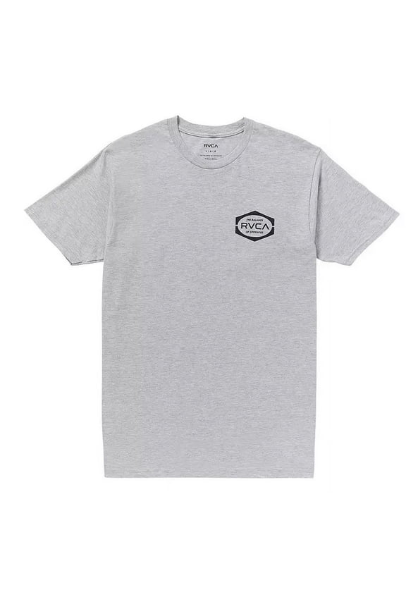 ATHLETIC HEATHER Men's Oval Hex T-Shirts, US Medium