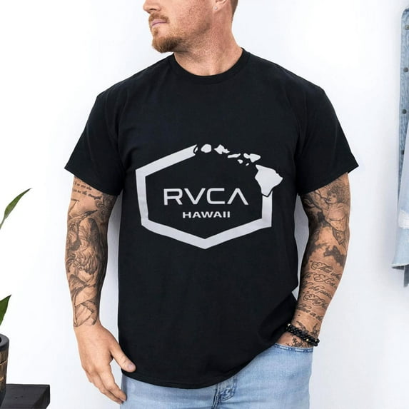 RVCA HAWAII ISLAND MENS T SHIRT BLACK