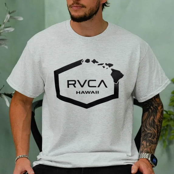 RVCA HAWAII ISLAND MENS T SHIRT BLACK