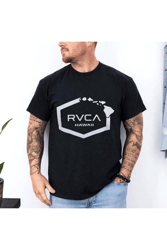 RVCA HAWAII ISLAND MENS T SHIRT BLACK