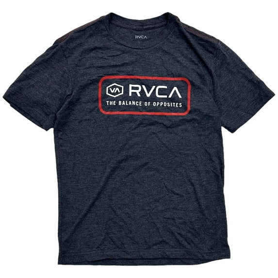 RVCA Kids' Boys' Youth X PM Tenore Vintage Dye Tee T-Shirt (Large, Black Heather)