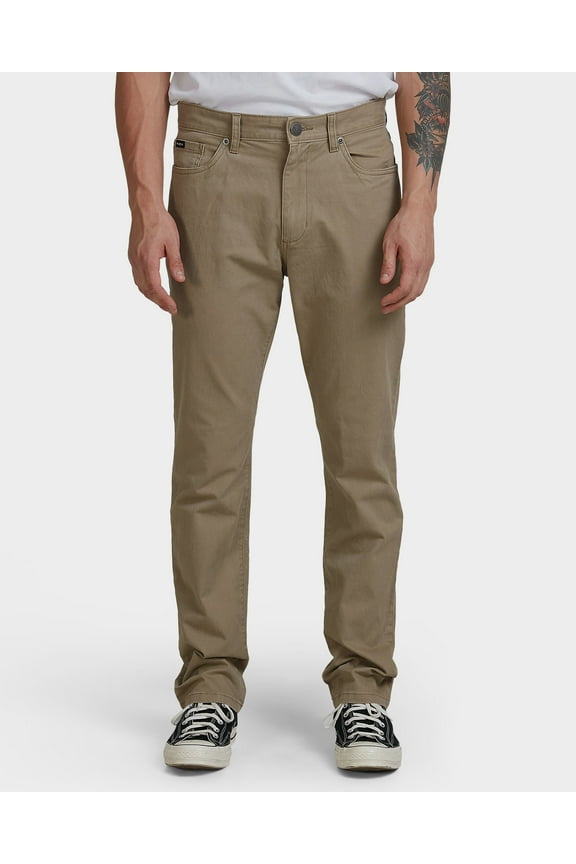 Men's Daggers Twill Slim Straight Fit Pants (28, Wood)