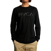 RVCA Men's Drop Shadow Long Sleeve Tee T-Shirt (Small, Black)