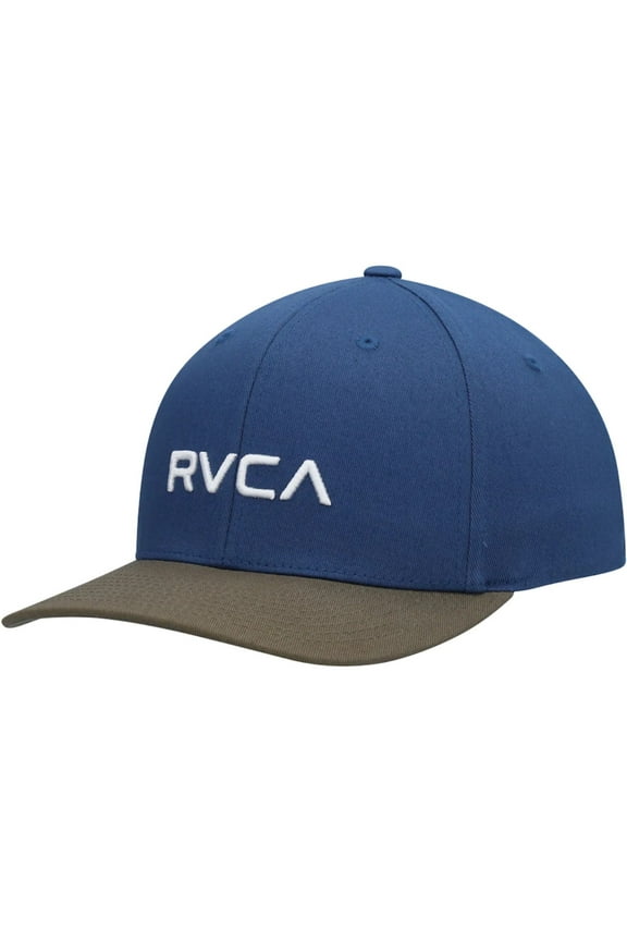 Men's Embroidered Classic Logo Flex Fit Hat Cap (Small/Medium, Royal Blue/Grey)