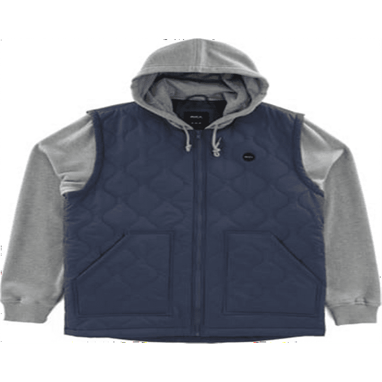 RVCA Men's Grant Puffer Zip Hoodie Blue Size XX-Large