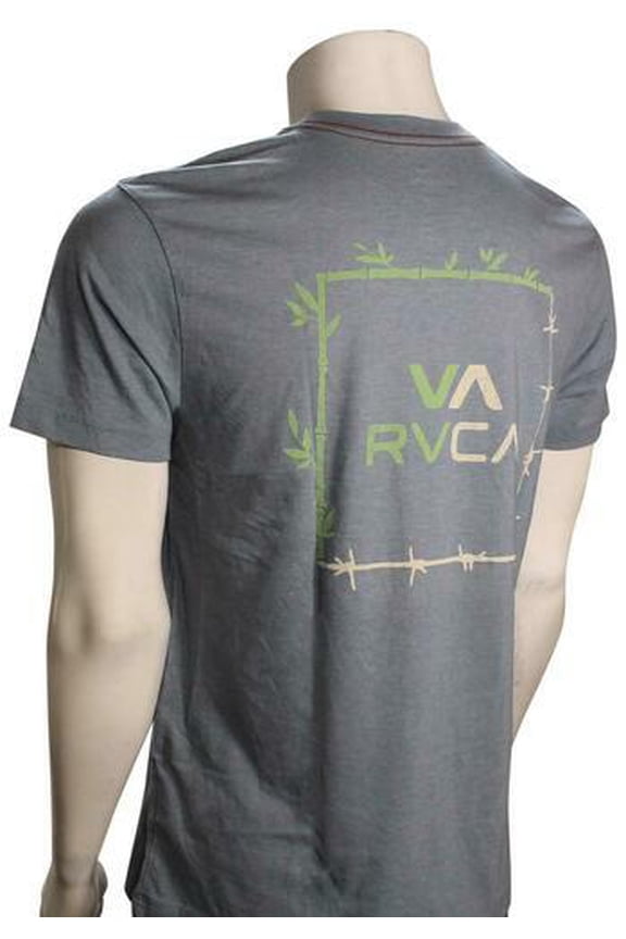 Men's Red Stitch Short Sleeve Premium Bordered Logo T-Shirts Blue-Large